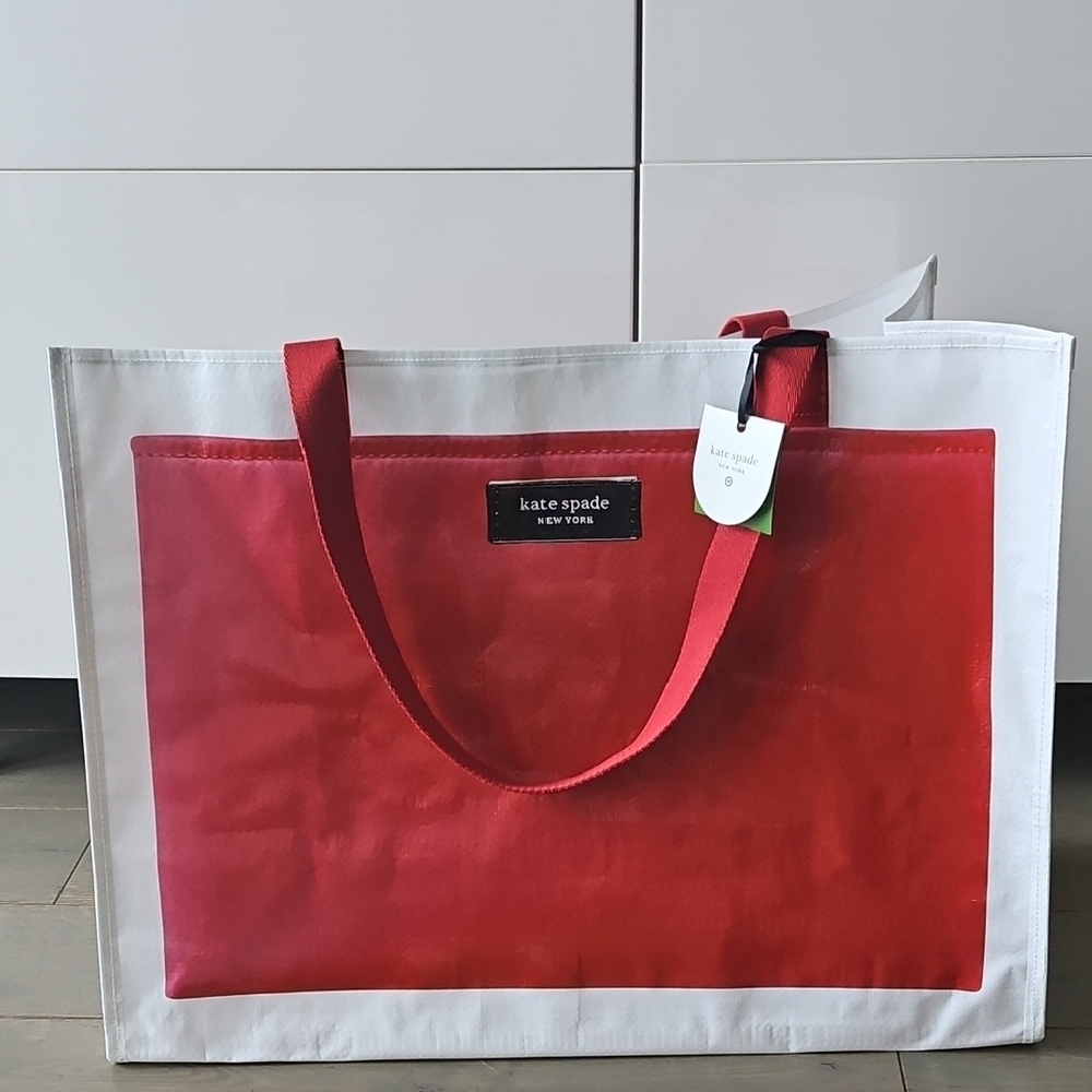 Target x Kate Spade Red and White Tote Bag